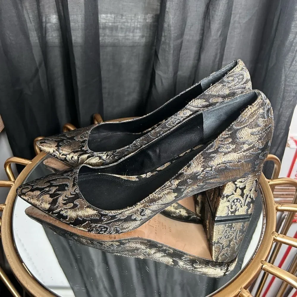 Marc Fisher Zala Jacquard Block Heels